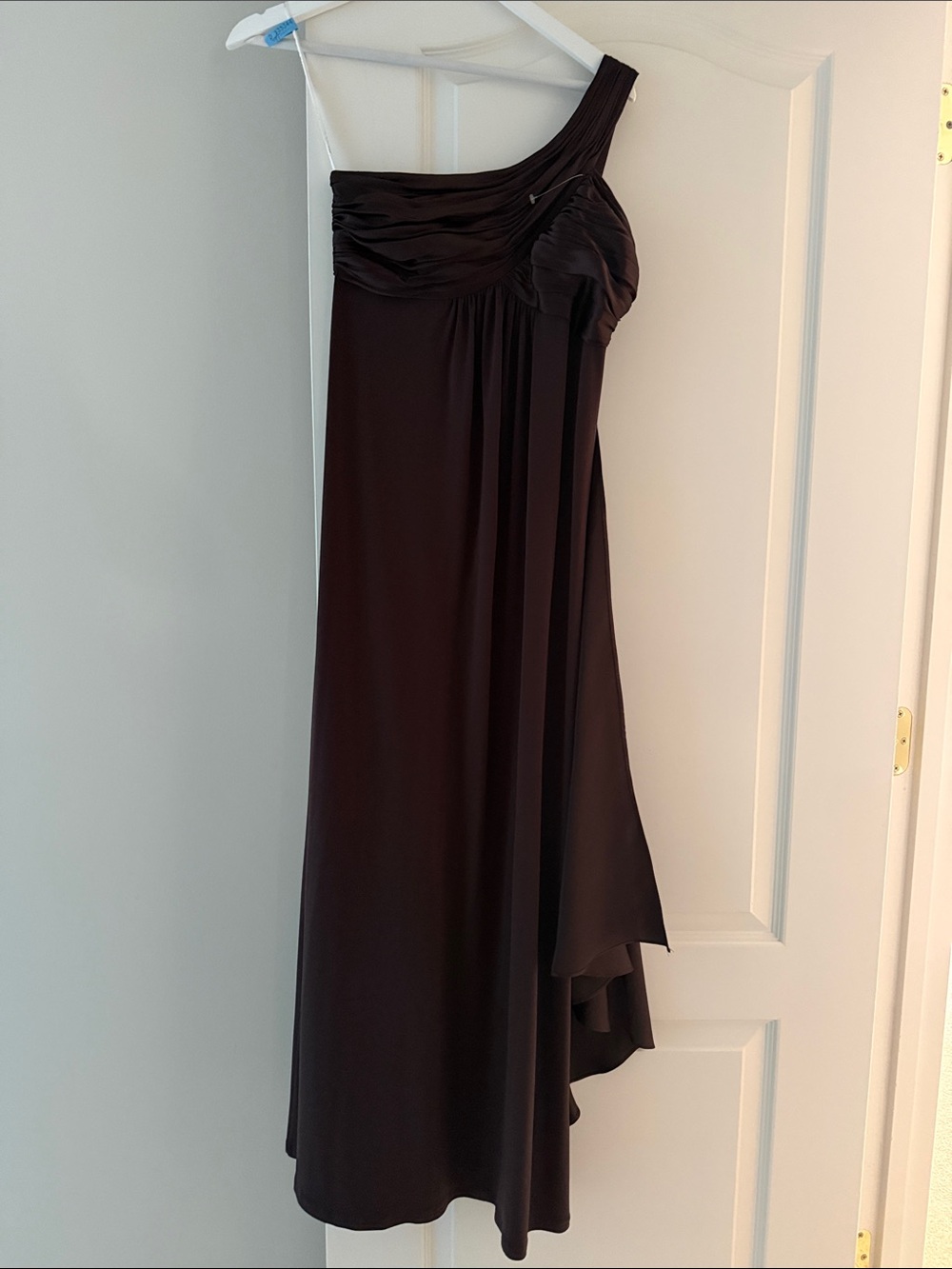 David’s Bridal Cascade Back Bridesmaid Dress